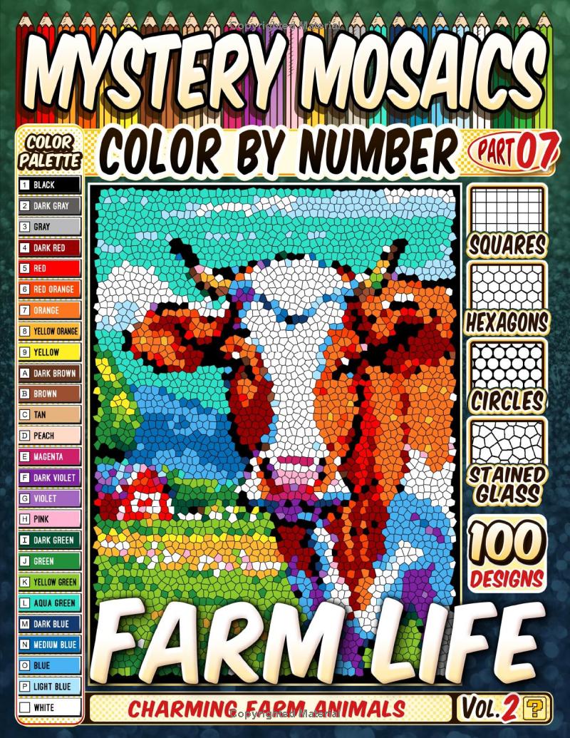 100 Farm Life Masterpieces - Mystery Mosaic Color by Number - Part: 07
