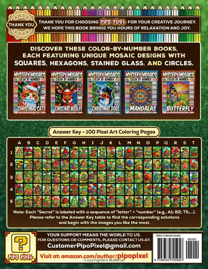 100 Whimsical Homes - Mystery Mosaic Color by Number - Enchanting Fairy Houses - Part: 05