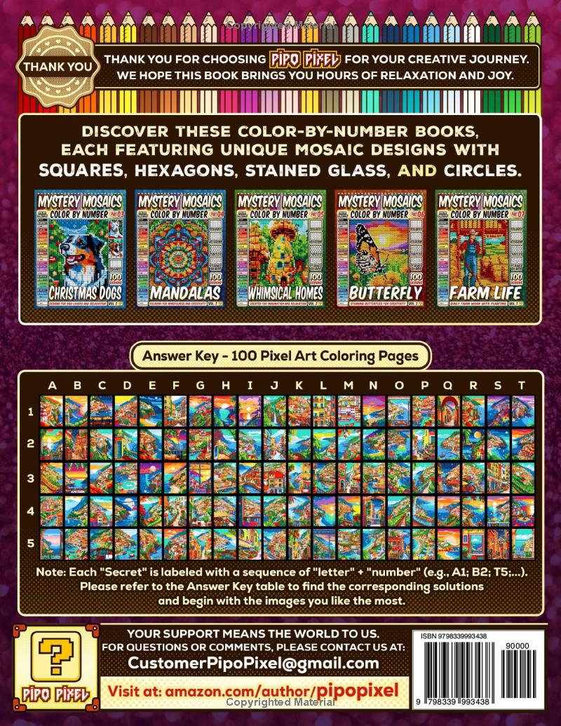 100 Amalfi Coast Masterpieces - Mystery Mosaic Color by Number - Part: 08