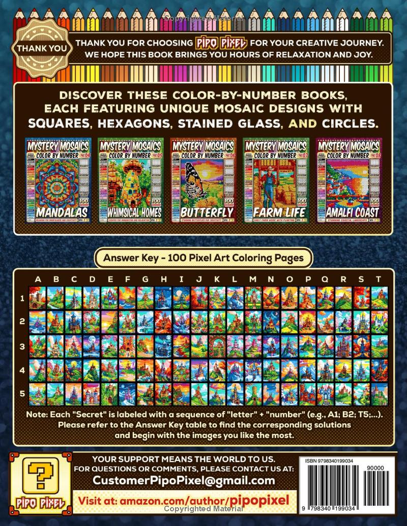 100 Majestic Castles - Mystery Mosaic Color by Number - Part: 09