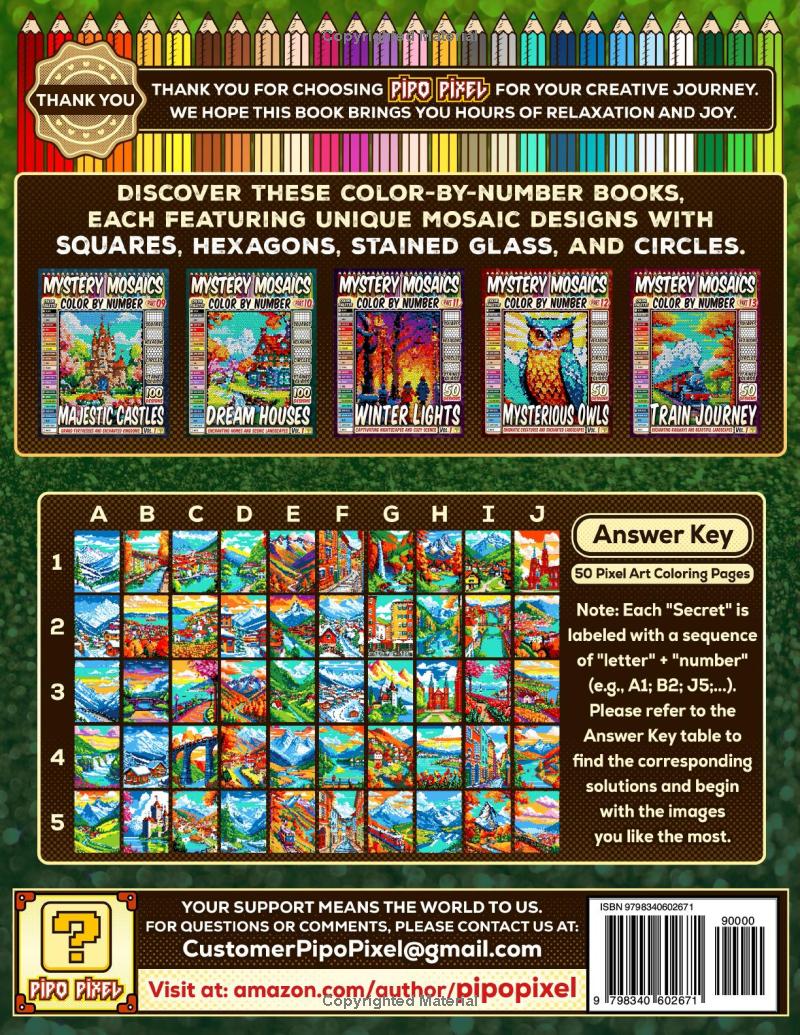 50 Switzerland's Wonders - Mystery Mosaic Color by Number - Part: 14