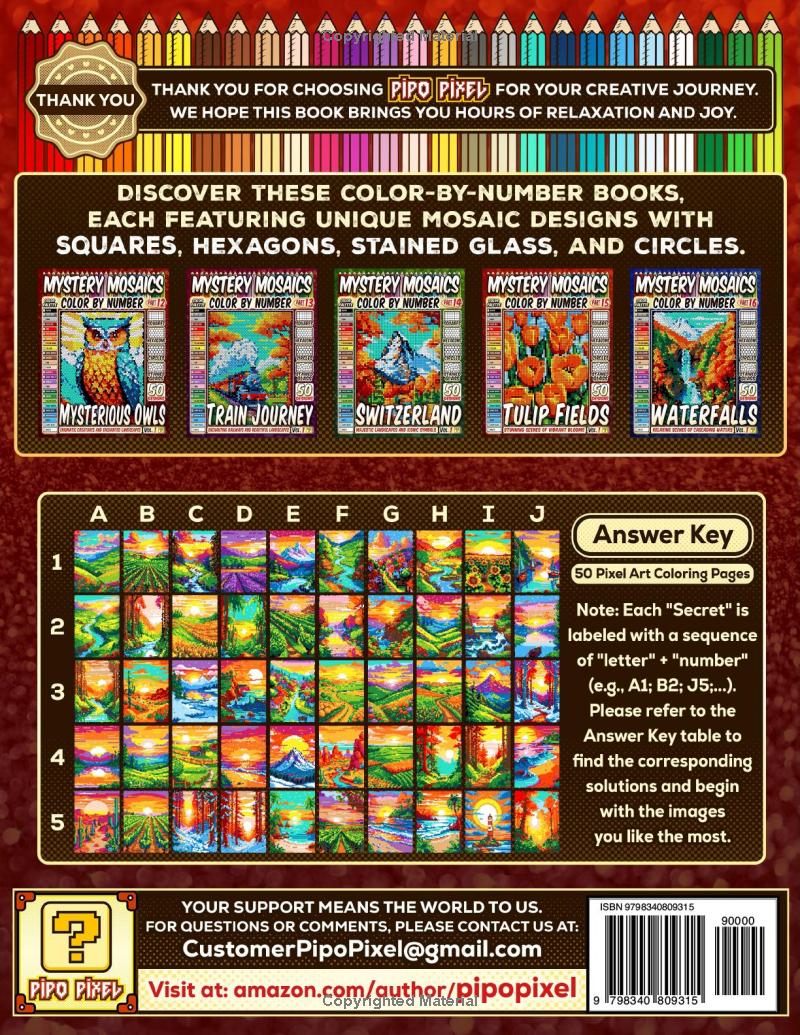 Sunrise Landscapes Mystery Mosaic Color by Number - Part: 17