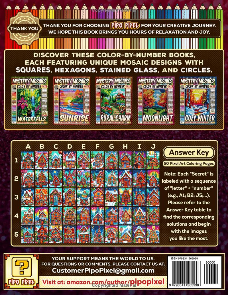 Cozy Gingerbread Houses Mystery Mosaic Color by Number: Part: 21