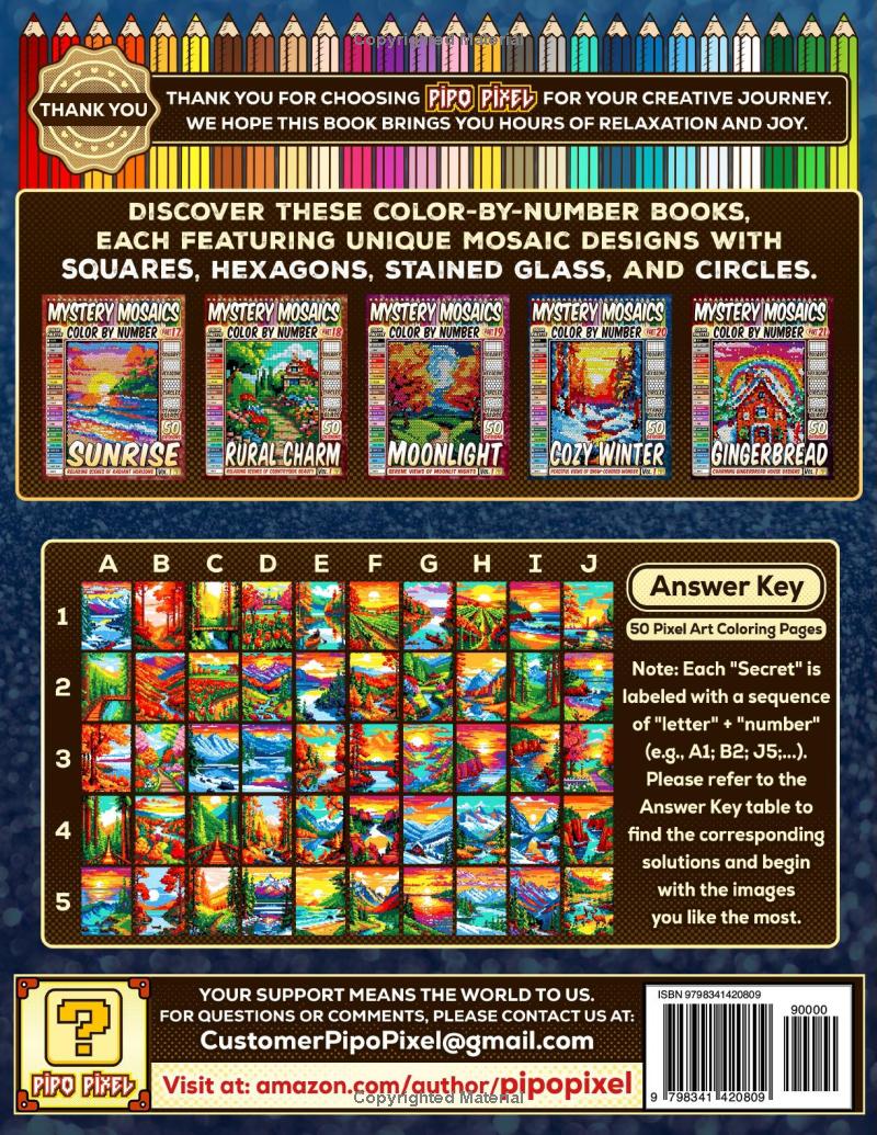 Breathtaking Beauty of Canada Mystery Mosaic Color by Number - Part 22