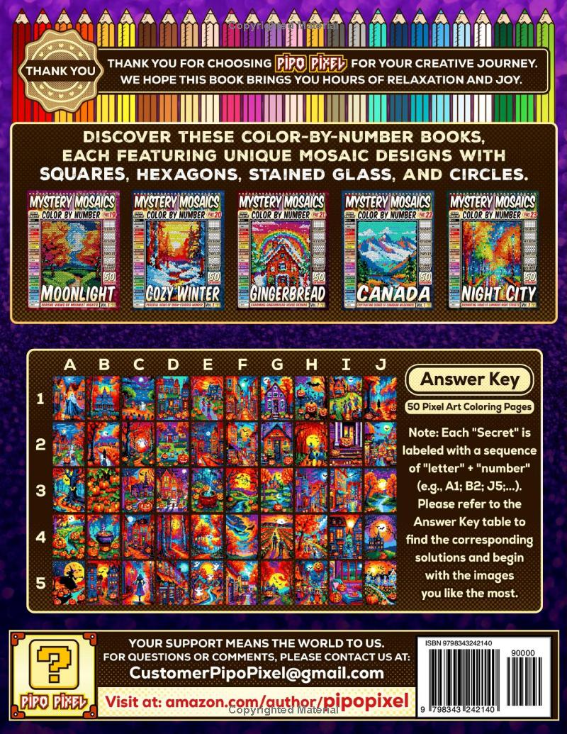 Halloween Night Mystery Mosaic Color by Number - Part: 24