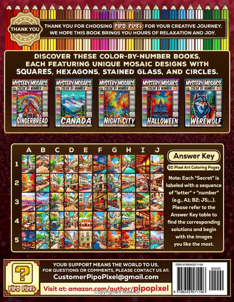 Serene Spaces Mosaic Color by Number - Part: 26