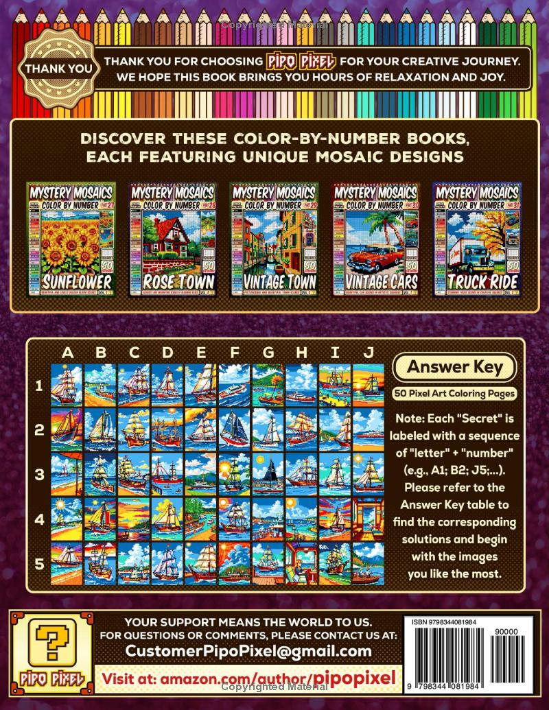 Yacht Life Mystery Mosaic Color by Number - Part: 32