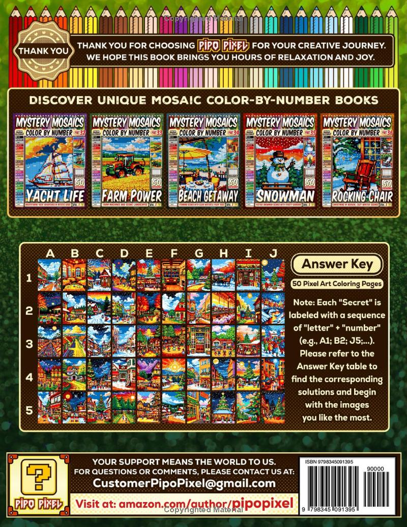 Christmas Town Mystery Mosaic Color by Number - Part: 37