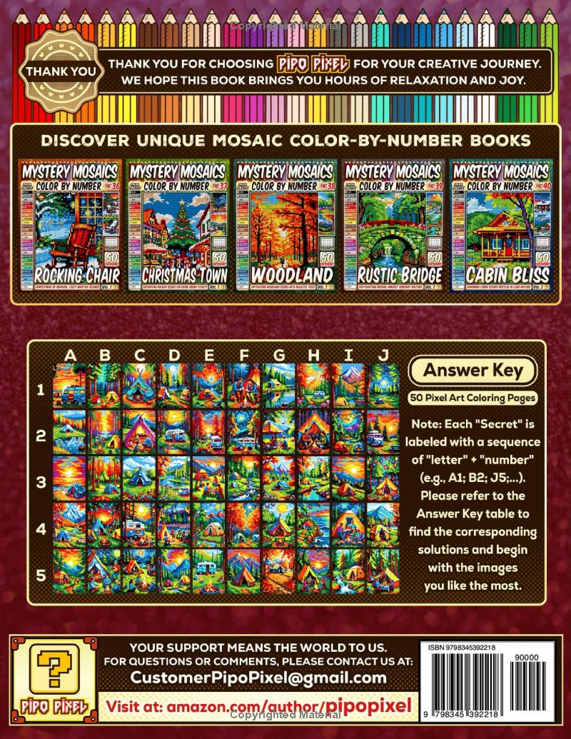 Camping Trip Mystery Mosaic Color by Number - Part: 41