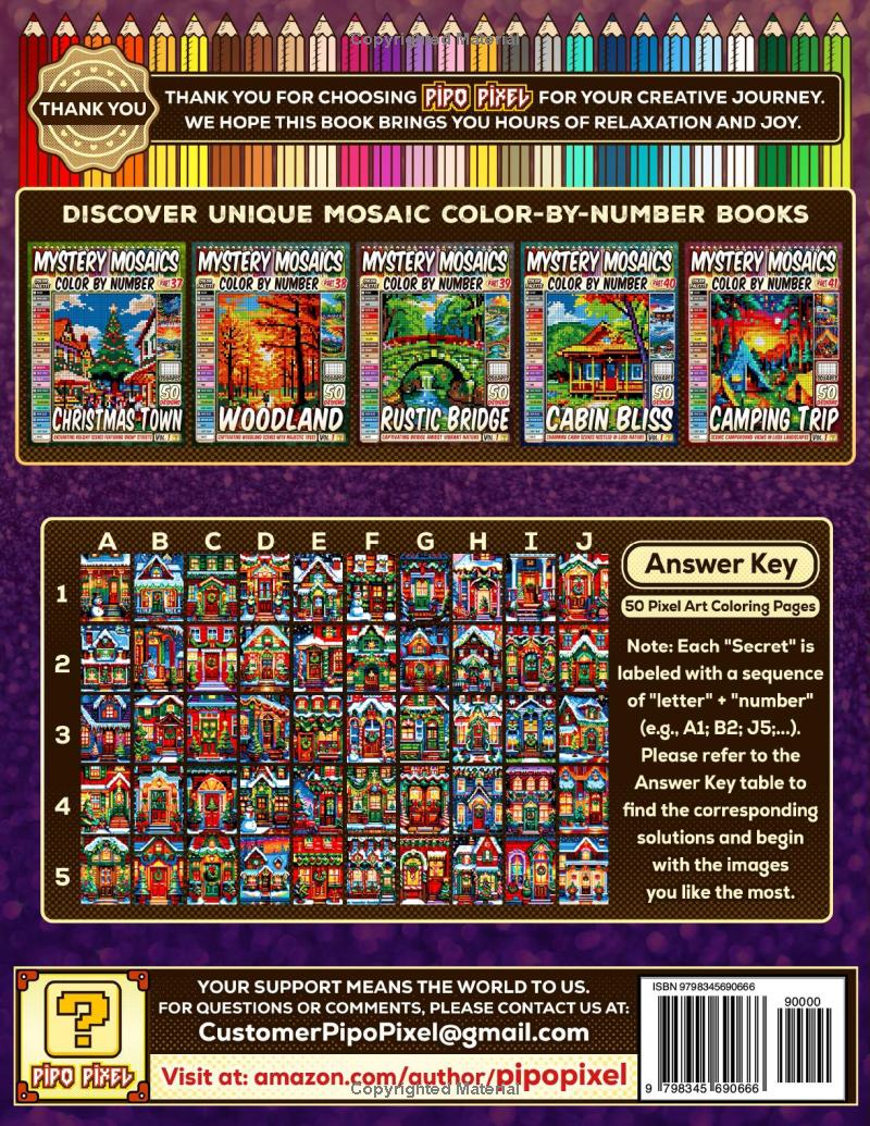 Christmas Doorstep Mystery Mosaic Color by Number - Part: 42