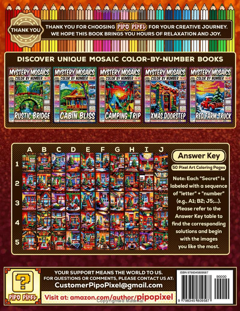 Xmas Decorated Room Mystery Mosaic Color by Number - Part: 44