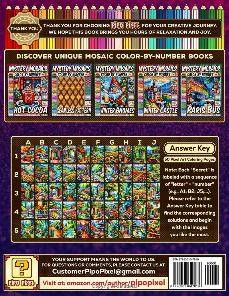 Serene Garden Mystery Mosaic Color by Number - Part: 56