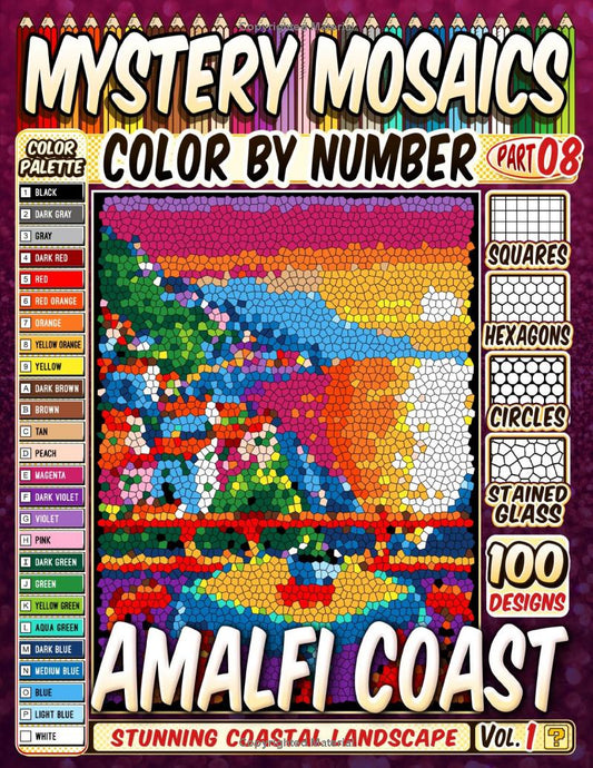 100 Amalfi Coast Masterpieces - Mystery Mosaic Color by Number - Part: 08