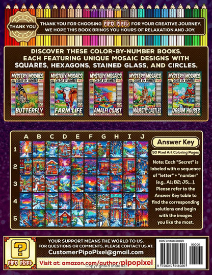 50 Enchanted Winter Lights - Mystery Mosaic Color by Number - Part: 11