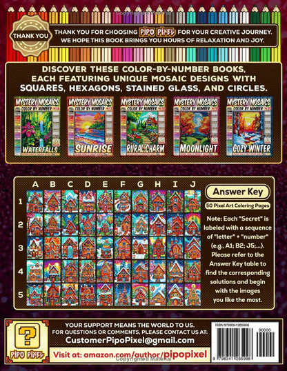 Cozy Gingerbread Houses Mystery Mosaic Color by Number: Part: 21