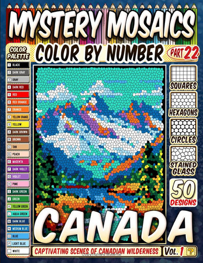 Breathtaking Beauty of Canada Mystery Mosaic Color by Number - Part 22