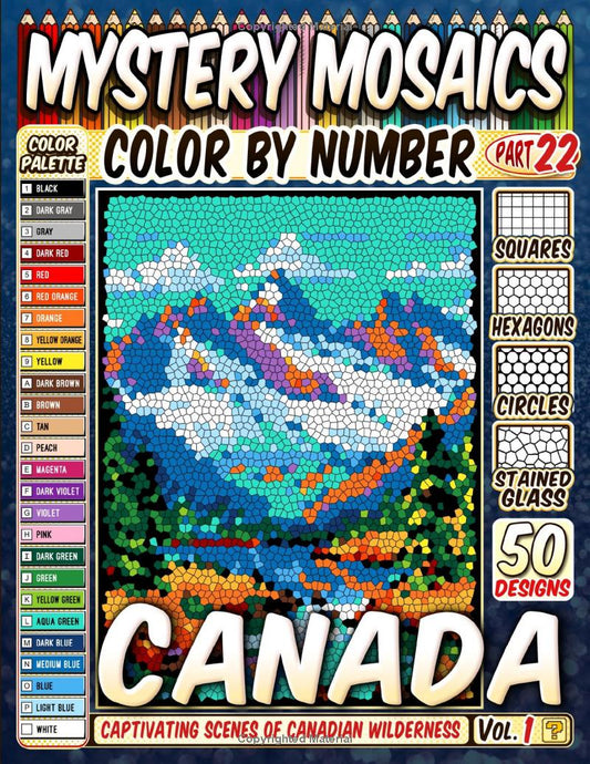 Breathtaking Beauty of Canada Mystery Mosaic Color by Number - Part 22