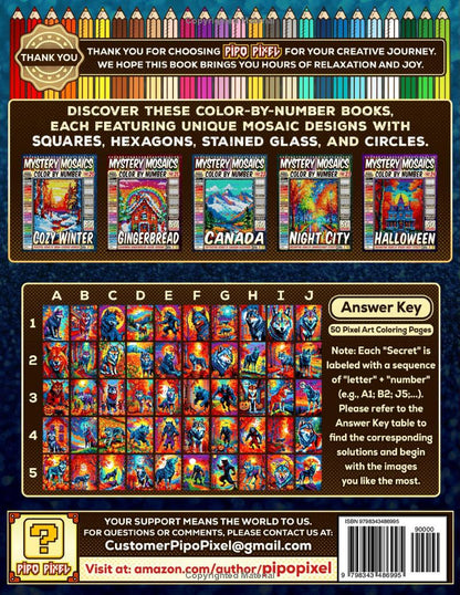 Werewolf Mystery Mosaic Color by Number - Part: 25