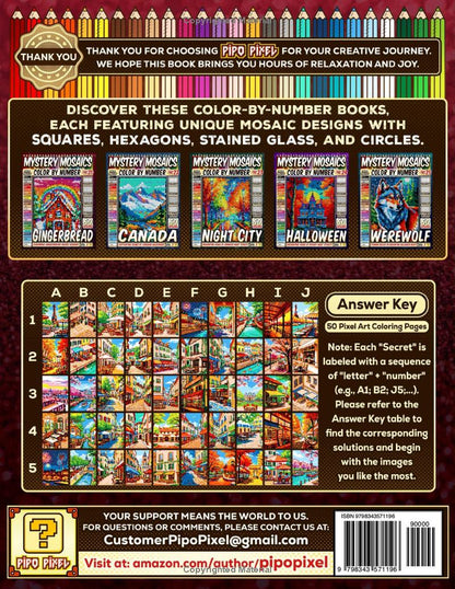 Serene Spaces Mosaic Color by Number - Part: 26