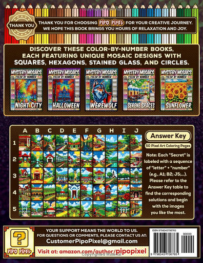 Rose Town Mystery Mosaic Color by Number - Part: 28