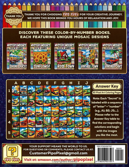 Truck Ride Mystery Mosaic Color by Number - Part: 31