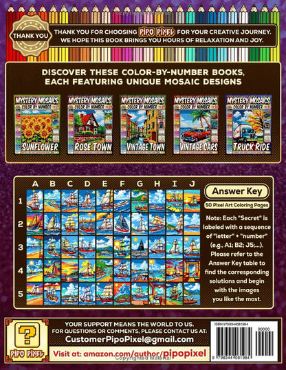 Yacht Life Mystery Mosaic Color by Number - Part: 32