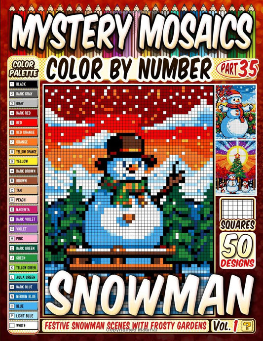 Snowman Joy Mystery Mosaic Color by Number - Part: 35