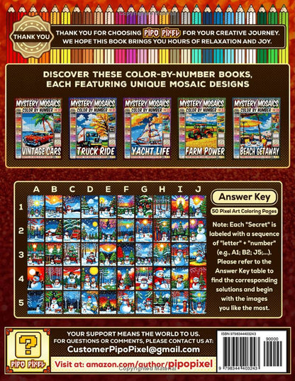 Snowman Joy Mystery Mosaic Color by Number - Part: 35