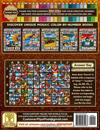 Rocking Chair Christmas in Heaven Mystery Mosaic Color by Number - Part: 36