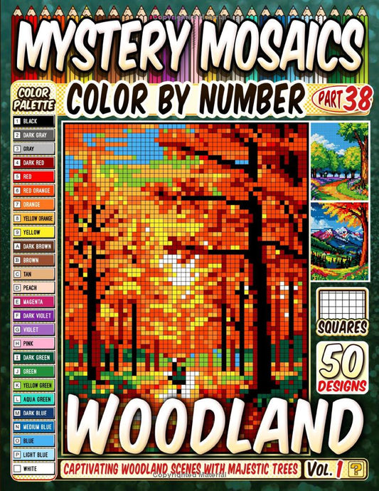 Woodland Whimsy Mystery Mosaic Color by Number - Part: 38