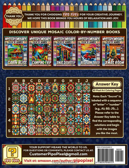 Christmas Mandalas Mystery Mosaic Color by Number - Part: 45