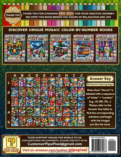 Christmas Boxes Mystery Mosaic Color by Number - Part: 50