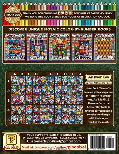 Winter Gnomes Mystery Mosaic Color by Number - Part: 53