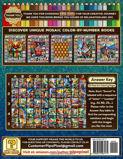 Paris Bus Mystery Mosaic Color by Number - Part: 55