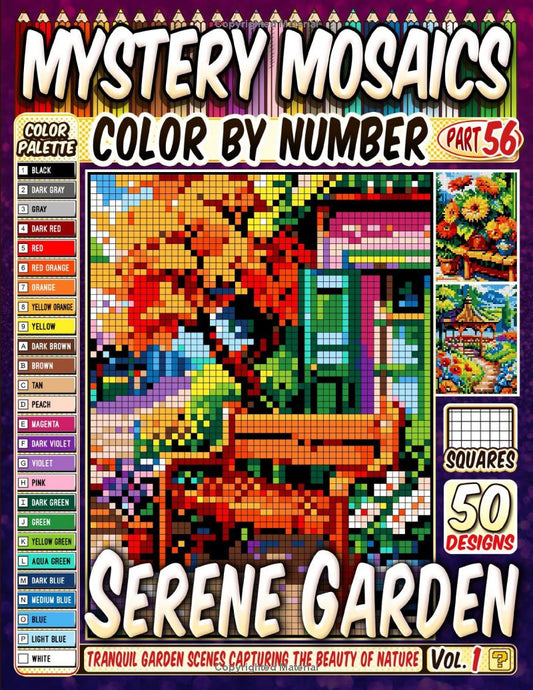 Serene Garden Mystery Mosaic Color by Number - Part: 56