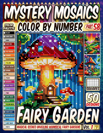 Fairy Garden Mystery Mosaic Color by Number - Part: 58