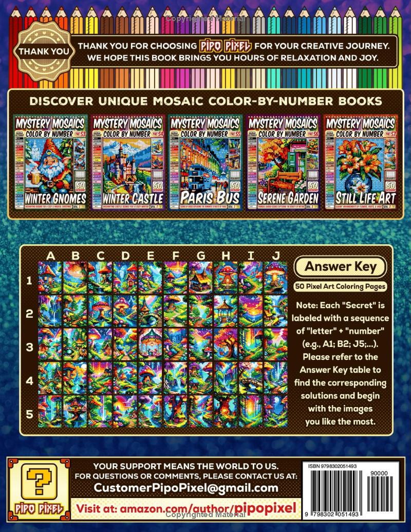 Fairy Garden Mystery Mosaic Color by Number - Part: 58