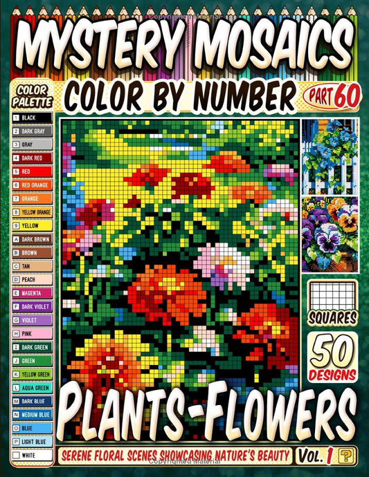 Plants - Flowers Mystery Mosaic Color by Number - Part: 60