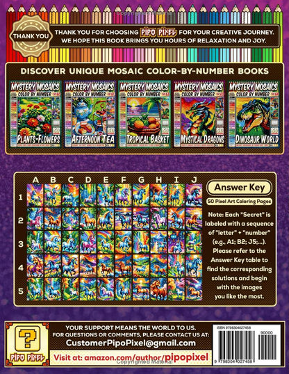 Magical Unicorns Mystery Mosaic Color by Number - Part: 65